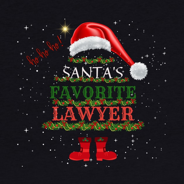 Santa's Favorite Lawyer Christmas Gift by Positive Designer